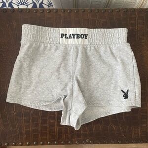 PLAYBOY X PACSUN Heather Grey Sweatshorts